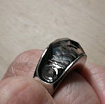 Ring new, gray, size 19 mm Ø