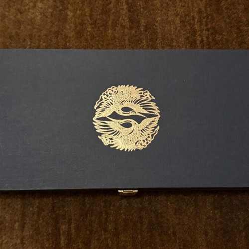 Gold-Plated Chopsticks with Coordinating Gold-Plated Rests New