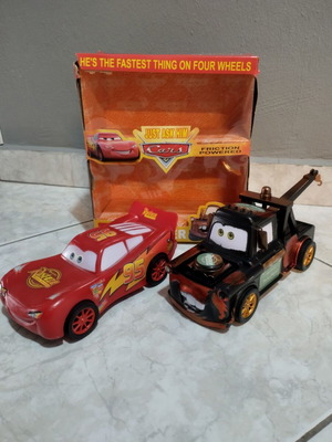 McQueen and Mater figures like new, plastic