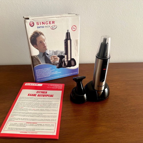 Singer SNT-02 nose and sideburn trimmer set new stainless steel