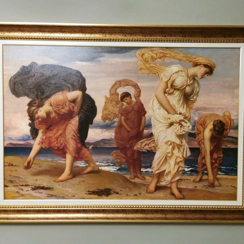 Painting like new, Girls in Greece by Frederick Leighton