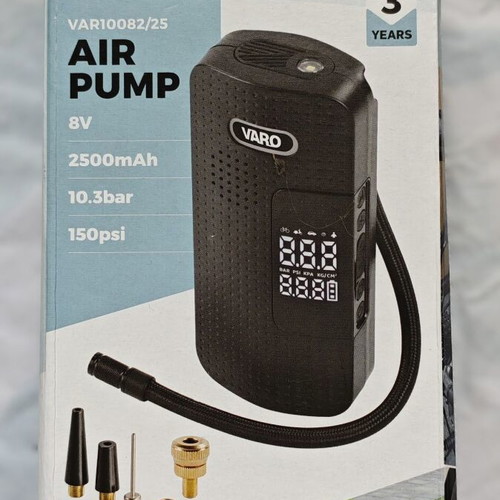 Ασύρματη αντλία αέρα VARO 8V, 150 PSI, φακός, εξαρτήματα νέα