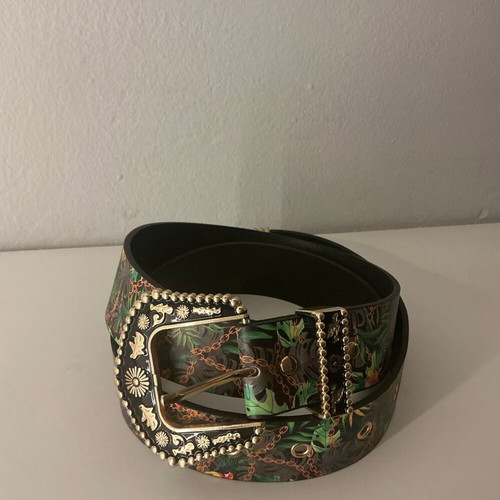 Belt with Parrot Pattern new, multicolored, size 115