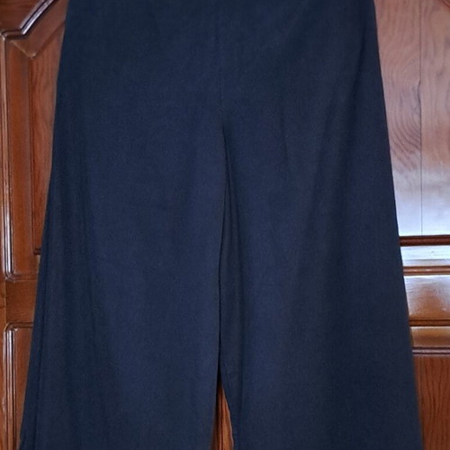 ZARA TRF Black Lyocell Button-Front Pleated Culottes, Size S