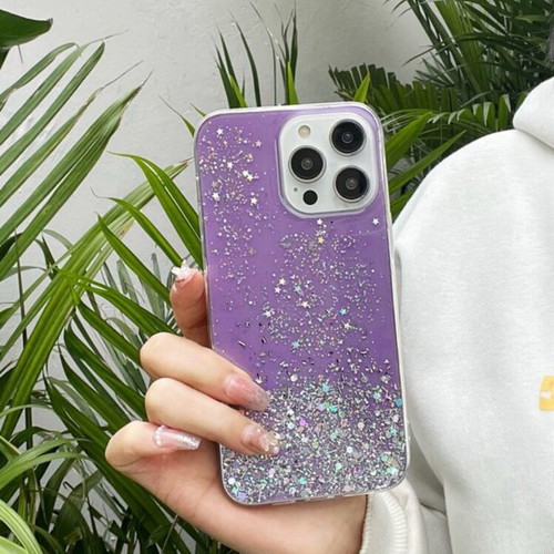 iPhone 12 Pro Max phone case purple with silver rhinestones new