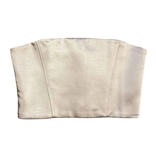 Zara corset like new, beige-champagne velvet, size L