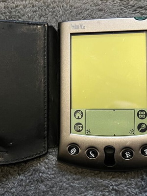 Palm PDAs lot used with cases, stylus, cradle, and original CD