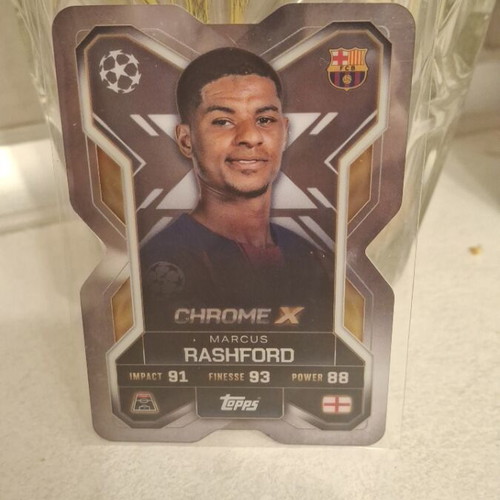 Marcus Rashford Topps Chrome X card
