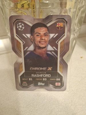 Marcus Rashford Topps Chrome X card