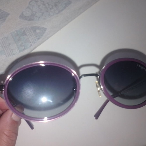 Vogue sunglasses like new, purple with cleaning cloth and case