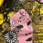 Christian Audigier Crystal Rock women's sweatshirt new, yellow with crystals and art print