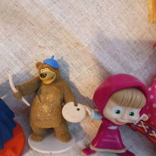 Masha and the Bear used, pack of 5 figures