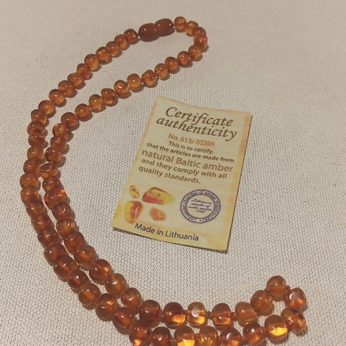 Baltic amber necklace from Lithuania