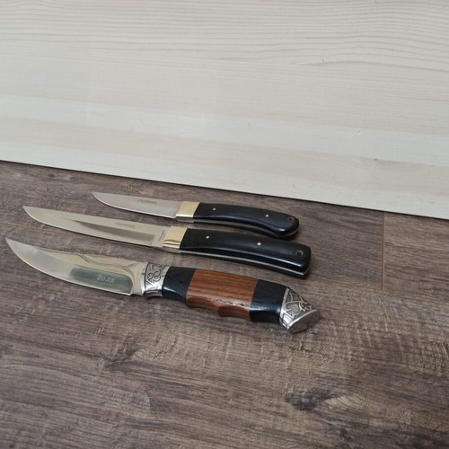 Russian knives new, set with Volk hunting knife and steel knives