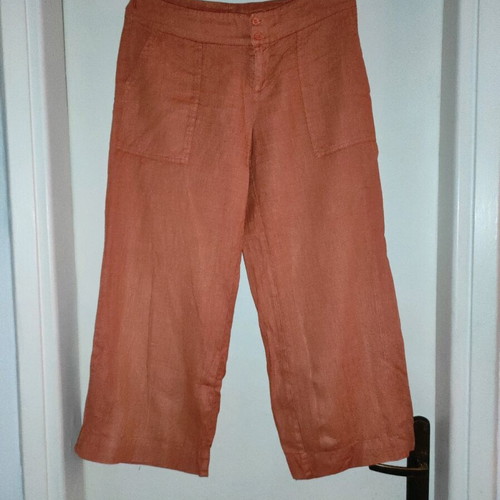 Fabric pants zip culotte style Madlen like new, coral size M