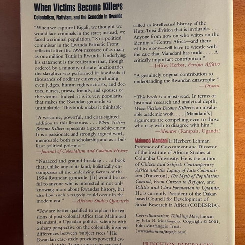 Book When Victims Become Killers by Mahmood Mamdani like new, English edition