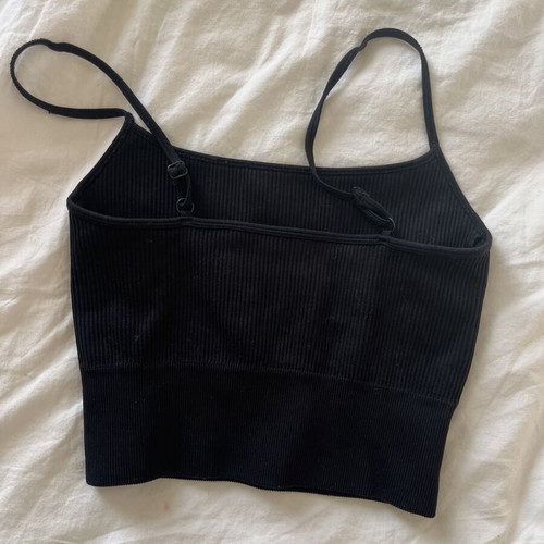 Glassons ribbed black heavyweight cami top