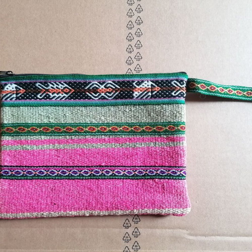Peruvian woven toiletry bag new, handmade from sheep wool