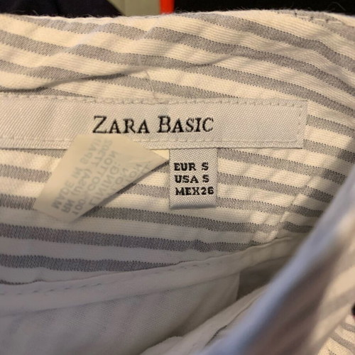 Zara cotton striped skirt size small like new