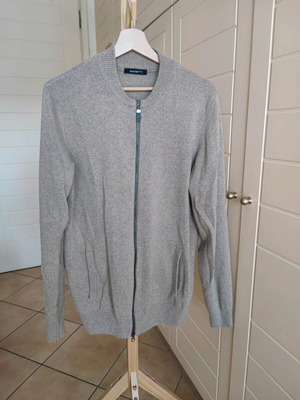 Manetti men's cardigan like new, knitted with zipper, beige XL