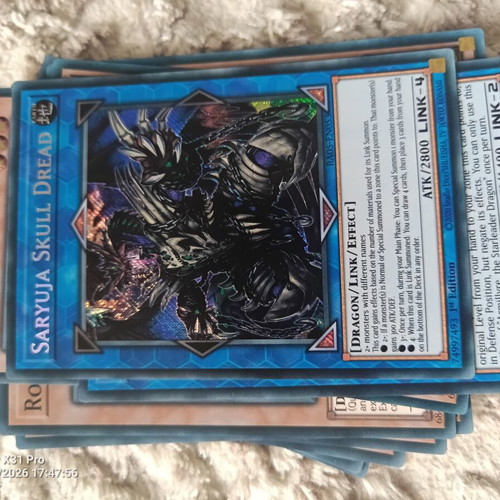 Yu-Gi-Oh Saryuja Skull Dread V.3 Secret Rare card like new