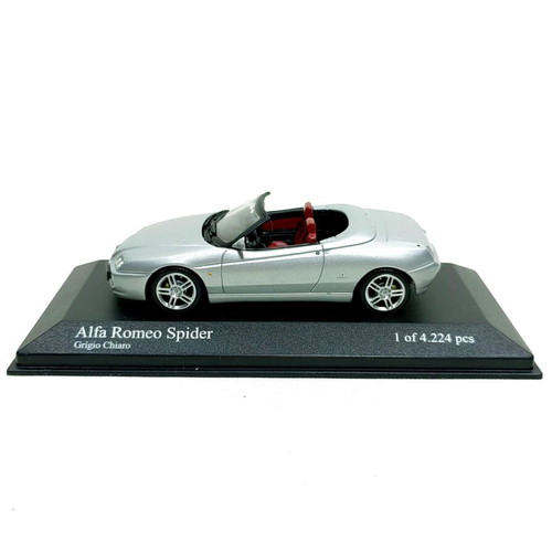 Alfa Romeo Spider 3.2 V6 24V 2003 Silver 1:43 Minichamps Diecast Model New