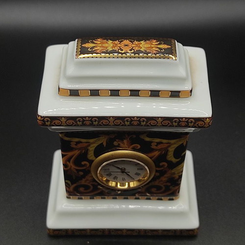 Versace Original Rosenthal Barocco Table Clock Rare