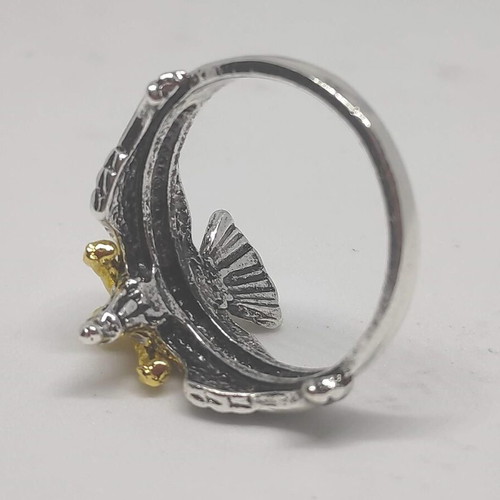 Men's eagle ring with gold detail size 12 like new