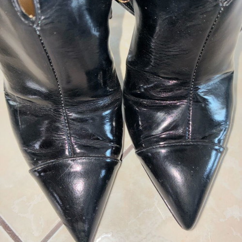 Roberto Cavalli leather ankle boots size 39 like new, black
