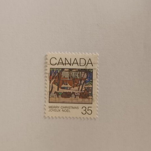Canada Christmas Scene Stamp like new
