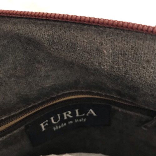 Furla set with classic croc-effect leather bag and matching wallet