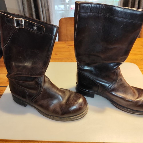 Wehrmacht boots used, dark brown, size 46