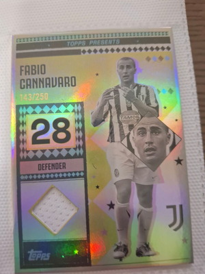 Juventus Fabio Canavaro Topps Match Worn Card new