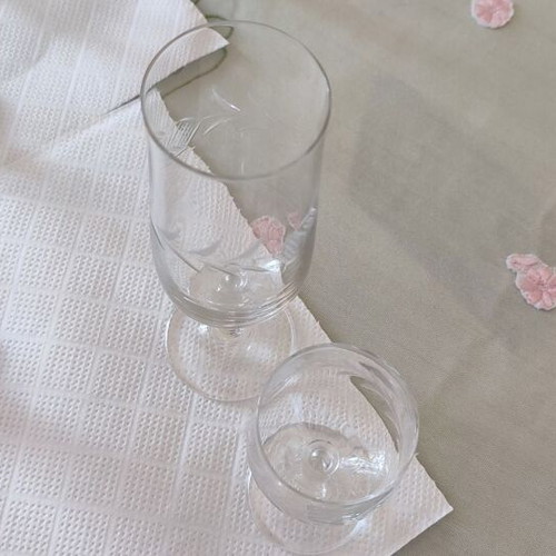 Vintage crystal stemmed glasses set of 15