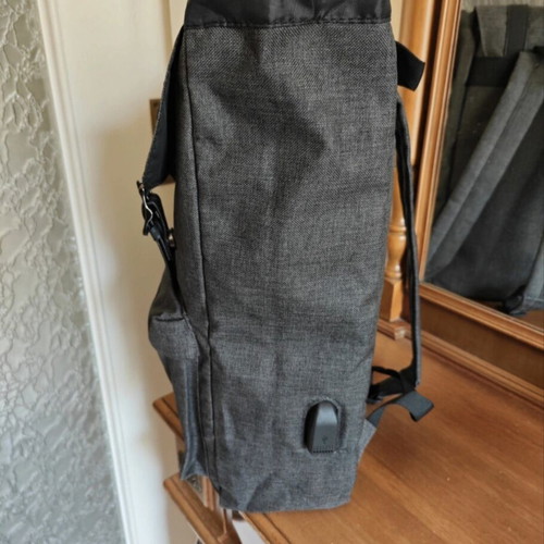 Backpack with laptop compartment and USB charging port