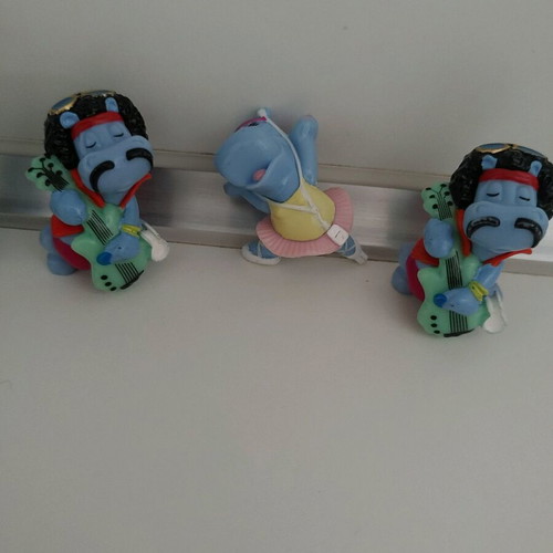 Kinder Happy Hippo Company collectible series used, 7 figures