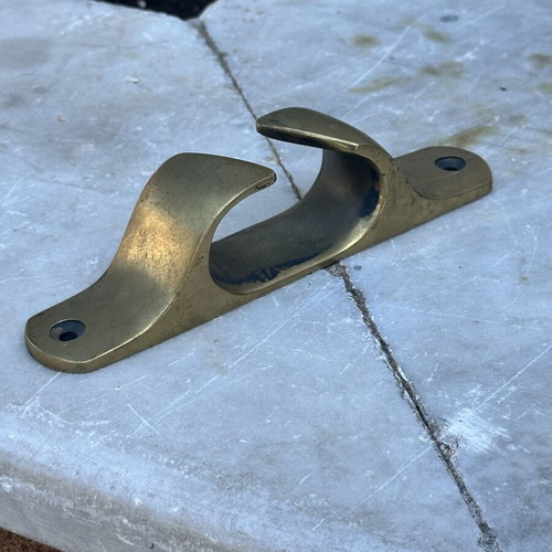 Vintage brass boat cleat decorative, used, 16 cm