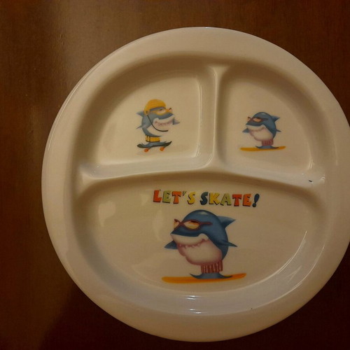 Children's dinnerware set of 3 pieces like new, Italian origin