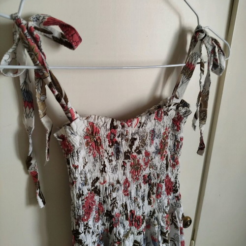 Handmade boho floral dress one size new, smocked bust