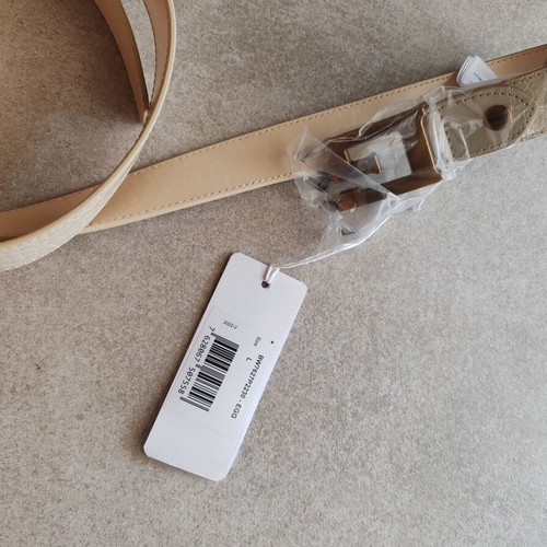 Guess women's belt with crocodile pattern, beige, size L 105cm