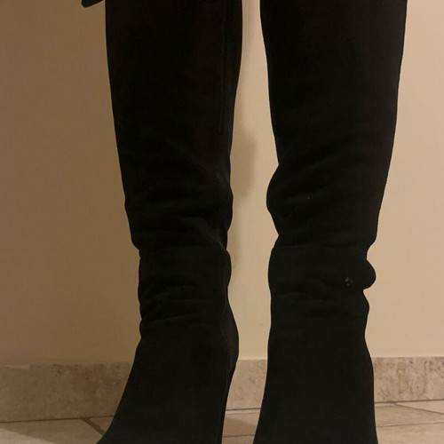 Keep Fred black wedge heel boots like new, size 38