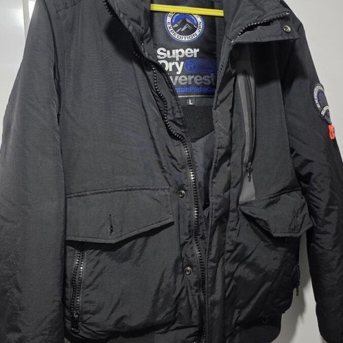 Superdry jacket black like new, size L