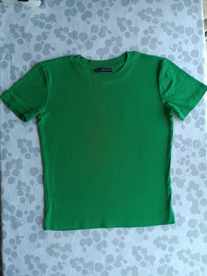 Zara green short-sleeve t-shirt new, size S