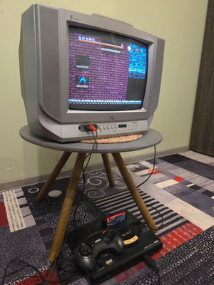 Sega Mega Drive 1 like new with TV and Spider Man game