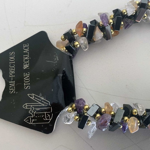 Jewelry set with natural semi-precious stones new