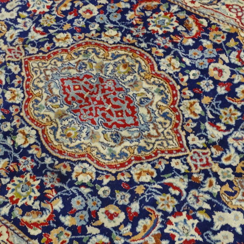 Silk Nain rug used, handmade knot, 116x206 cm