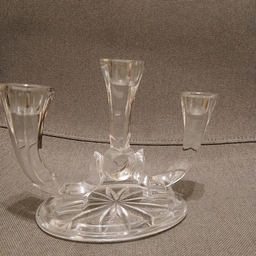 Crystal three-arm candlesticks from the '60s like new