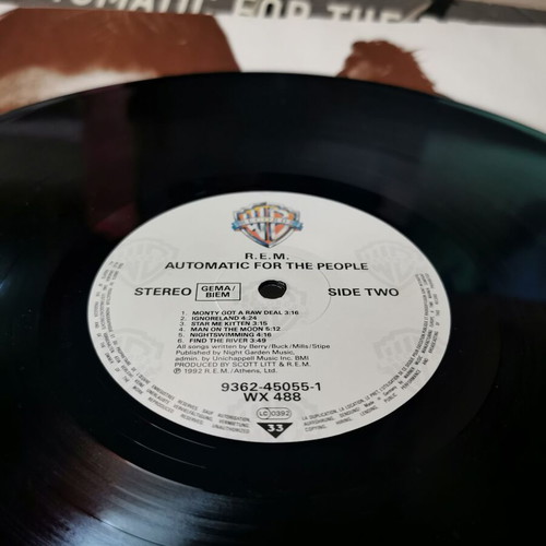 R.E.M. Automatic For The People vinyl used, original 1992 European pressing
