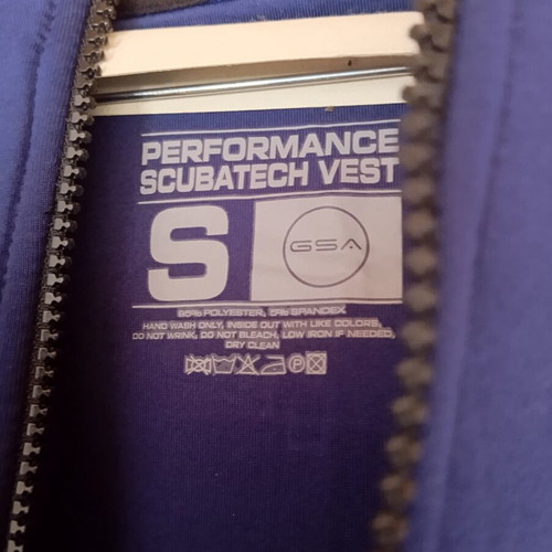 GSA Isothermal Vest with Hood small like new, blue