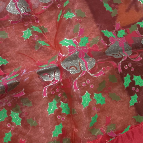 Christmas tablecloth new, 150cm size, red and gold shades